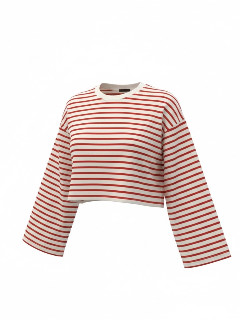 ATM Anthony Thomas Melillo Women’s Striped Boxy Long Sleeve Tee Red White L NWT